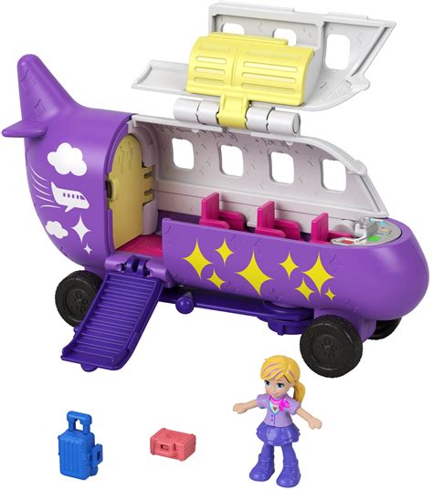 Polly Pocket Pollyville Airplane With Micro Polly Doll & Themed ...