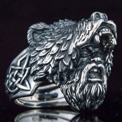 Berserker Bear Warrior Ring | Sterling Silver Norse Viking Rings – Sons of Vikings