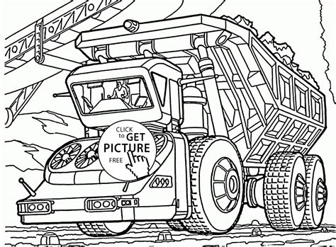 Garbage truck coloring page - lopisir