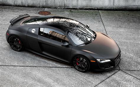 1366x768px | free download | HD wallpaper: black coupe, car, Audi R8, matte black, motor vehicle ...