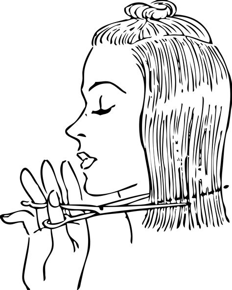 Clipart - cutting women's hair 1