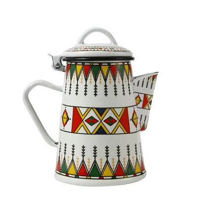 1.2L New Design High Quality Cast Iron Cooking Pot Enamel Camping Coffee Pot with Handle - China ...