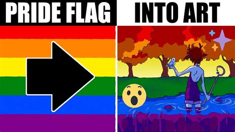 ARTIST TURNS LGBT PRIDE FLAGS INTO ART - YouTube