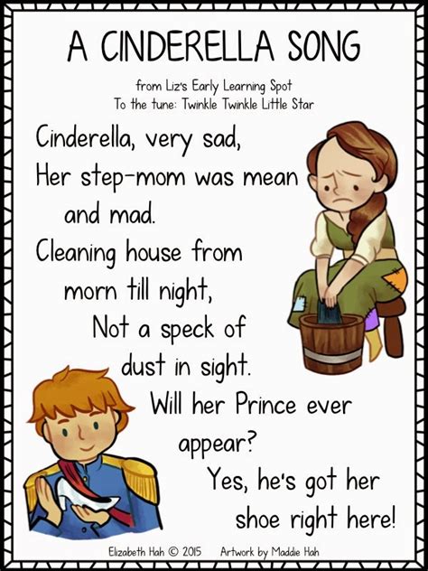 Classroom Freebies Too: Cinderella Poem to the Tune Twinkle Twinkle ...