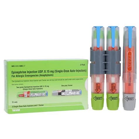 Teva Epinephrine Auto-Injector Pen for Injection 0.15 mg (2 Epinephrin — Mountainside Medical ...