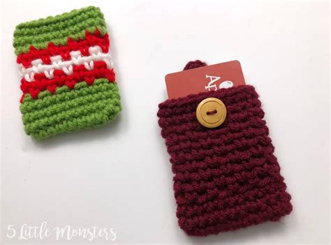 5 Little Monsters: Crocheted Gift Card Holders