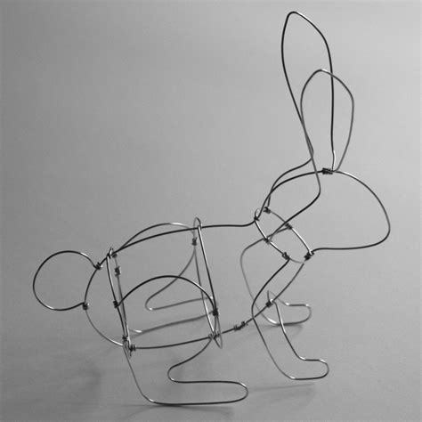 Rabbit Wire Sculpture