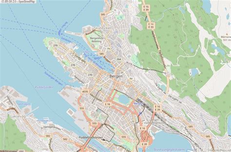 Bergen Map Norway Latitude & Longitude: Free Maps