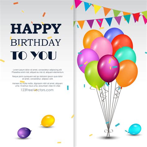 Happy Birthday Greetings Card Free Vector by 123freevectors on DeviantArt