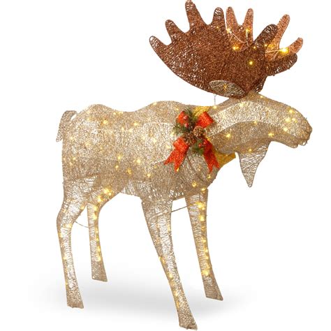 48" Moose Decoration with White LED Lights - Walmart.com