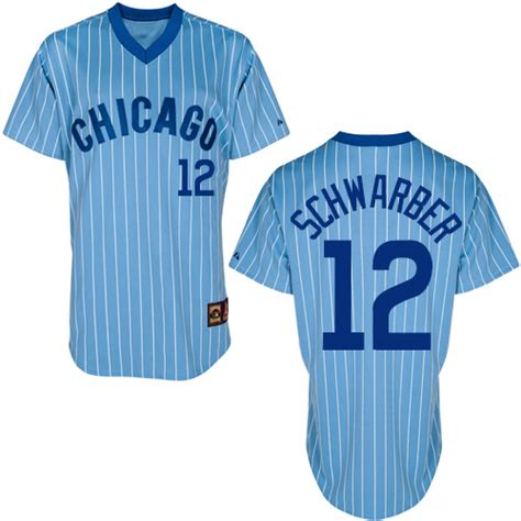 Men's Majestic Chicago Cubs #12 Kyle Schwarber Replica Blue Cooperstown ...