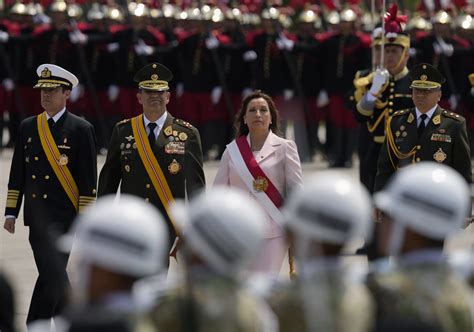 The new Peruvian president appeared with the military to consolidate power