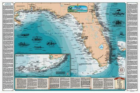 Florida & Gulf Shipwreck Chart-Nautical Map | eBay