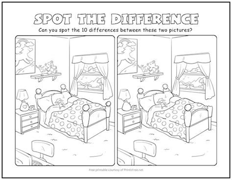 Free Printable Spot The Difference