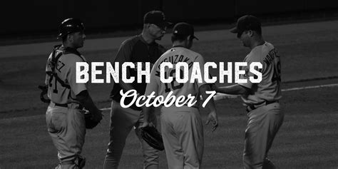 Bench Coaches — Baseball Bench Coach