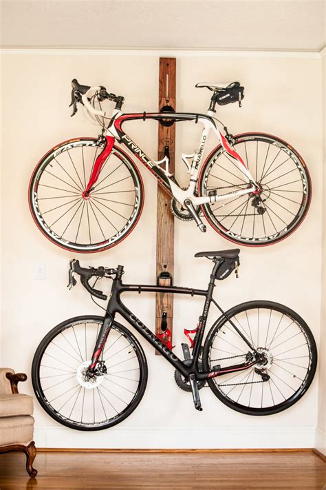 Bike Rack Horizontal Wall Mount Adjustable Double Bike Rack