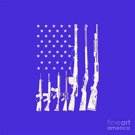 American Gun Flag Drawing by Jamalia Palastri - Fine Art America