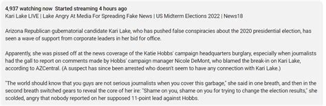 Kari Lake LIVE | Kari Lake Holds ‘Emergency Press Conference’ to Scold The Press For Fake News ...