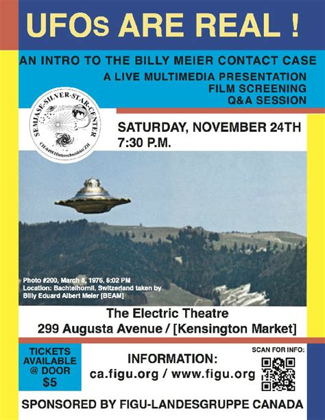 UFO-Prophet: Intro to the Billy Meier Contact Case: Live Multimedia presentation, Live Screening ...