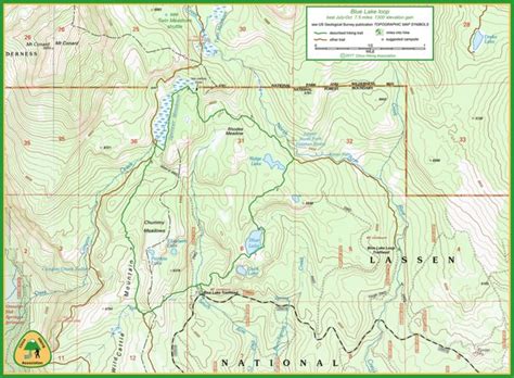 Blue Lake trail map by Sacramento Valley Hiking Conference | Avenza Maps