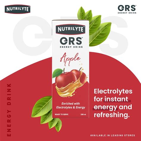 NUTRILYTE ORS APPLE ENERGY DRINK at Rs 23 | Ashok Nagar | Badvel | ID: 23348127462