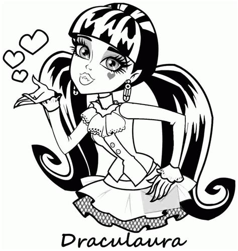 monster high draculaura coloring pages - Clip Art Library