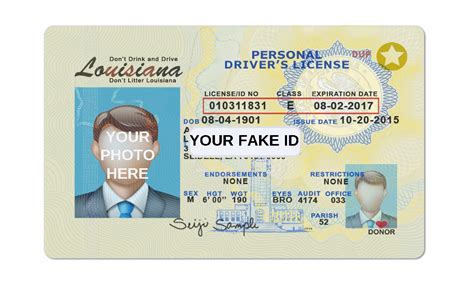 Louisiana Fake ID Template – Your Fake ID Templates