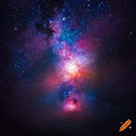Colorful painting of the milky way galaxy