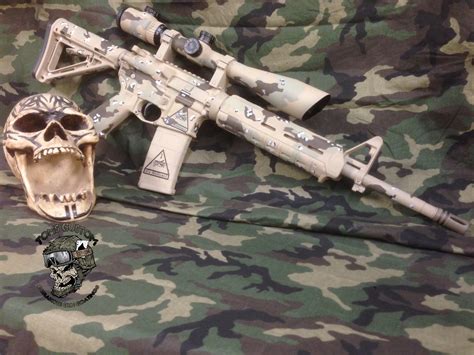 Bushmaster AR15 in Desert Storm Camo - Toms Custom Guns