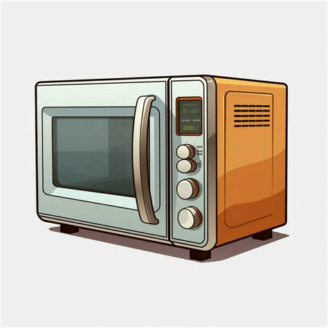 Microwave oven 2d cartoon illustraton on white background 30689909 ...