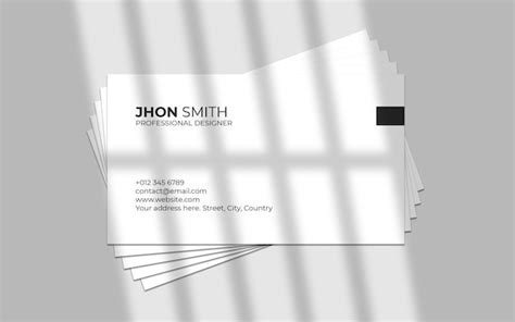 Premium PSD | Elegant business card mockup with shadow