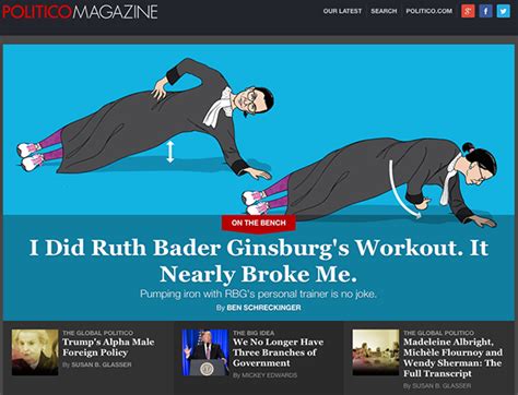 Politico Magazine - RBG Workout on Behance