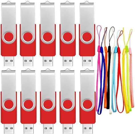 Bulk 10 Pack Memory Sticks 2GB Portable Flash Drive - Fold USB 2.0 Stick 2 GB for Data Storage ...