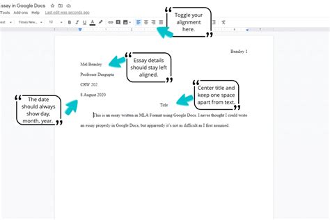 How to Format Your Essay in MLA Style Using Google Docs