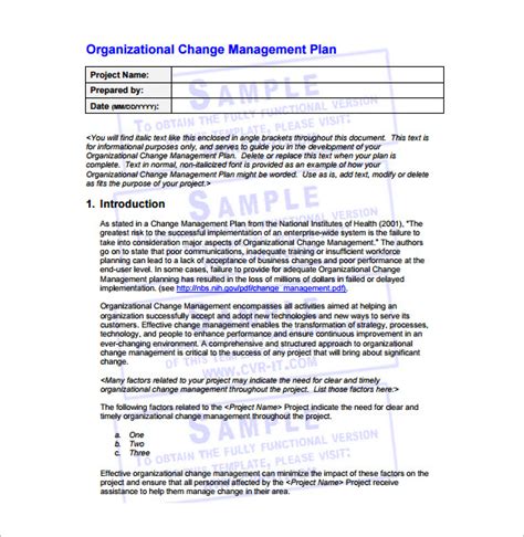 Change Management Plan - 19+ Examples, Word, Pages, Google Docs, Format, PDF