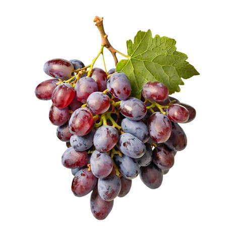 AI generated A bunch of red grapes isolated on a transparent background 36085762 PNG