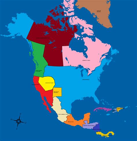 Alternate history map of north america 1961 : r/AlternateHistory