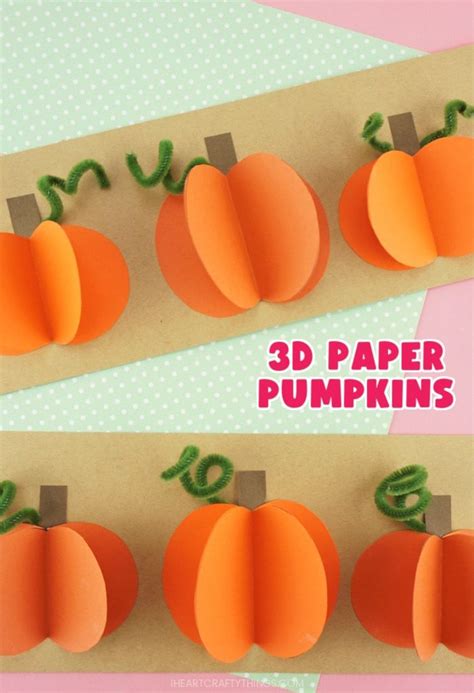 3D Pumpkin Craft Template - Printable Word Searches