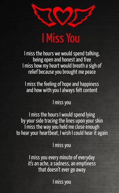 Missing You Love Poems Love You Poems, I Miss You Quotes For Him, Love Poem For Her, Missing You ...