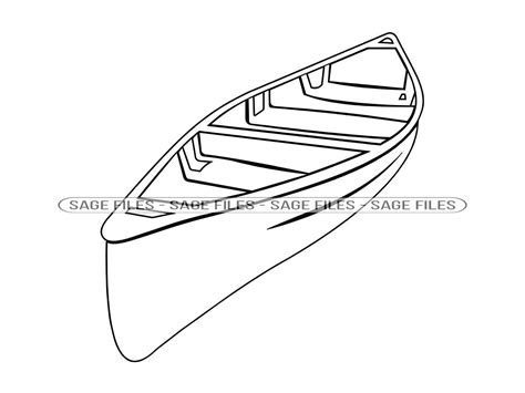 Canoe Outline SVG Canoe SVG Kayak SVG Boat Svg Canoe - Etsy