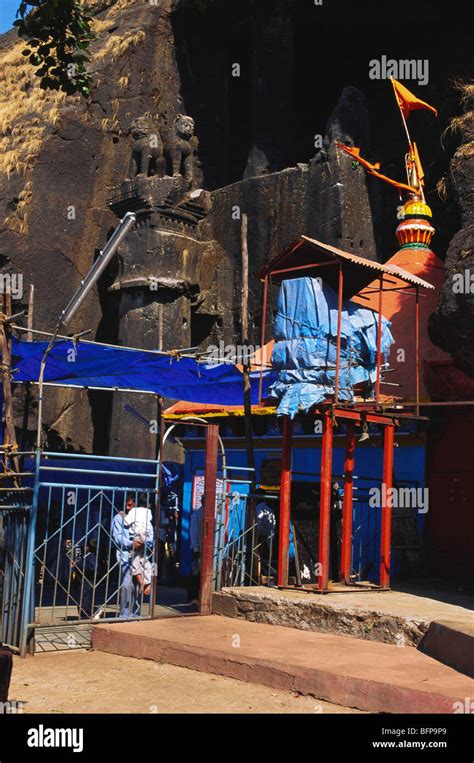 Ekvira Devi temple and Karla caves ; near Lonavala ; Maharashtra ...