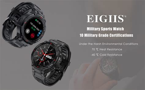 Amazon.com: Military Smart Watch for Men Outdoor Waterproof Tactical Smartwatch Bluetooth Dail ...