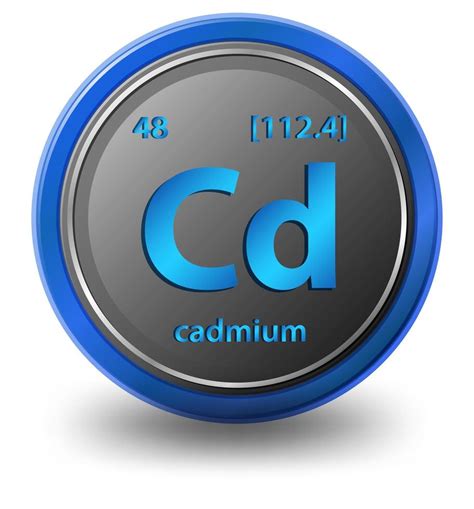 Cadmium chemical element. Chemical symbol with atomic number and atomic mass. 1848717 Vector Art ...