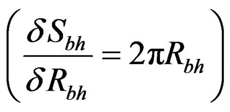 The Equation For Entropy Of A Black Hole