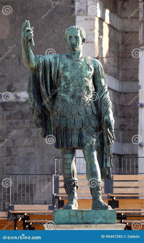 Bronze Statue of Nerva in the Forum Romanum, Rome Stock Image - Image ...