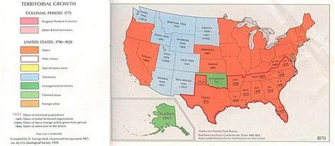 United States in 1870 Map - United States • mappery