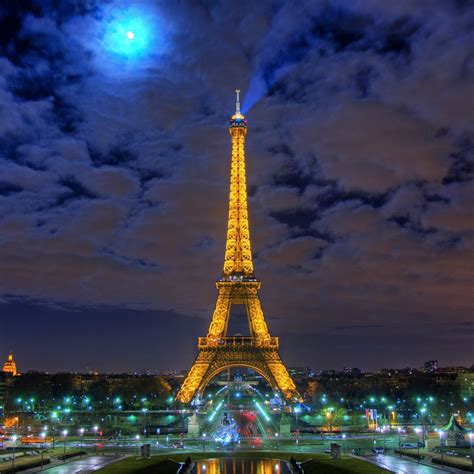 Eiffel tower paris france night iPad Pro Wallpapers Free Download