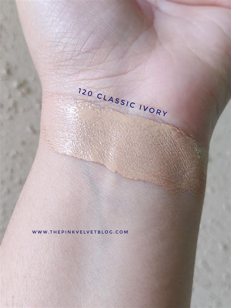 Maybelline Fit Me Foundation 120 Classic Ivory Review and Swatches - The Pink Velvet Blog