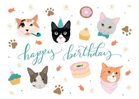 Happy Cats - Birthday Card (Free) | Greetings Island | Cat birthday card, Happy birthday cat ...