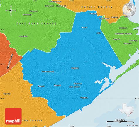 Political Map of Brazoria County